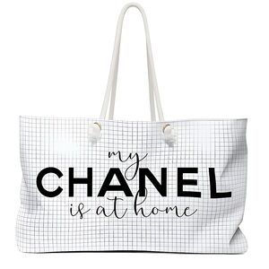 “My Chanel Is At Home” Weekender Luxury Travel Bag